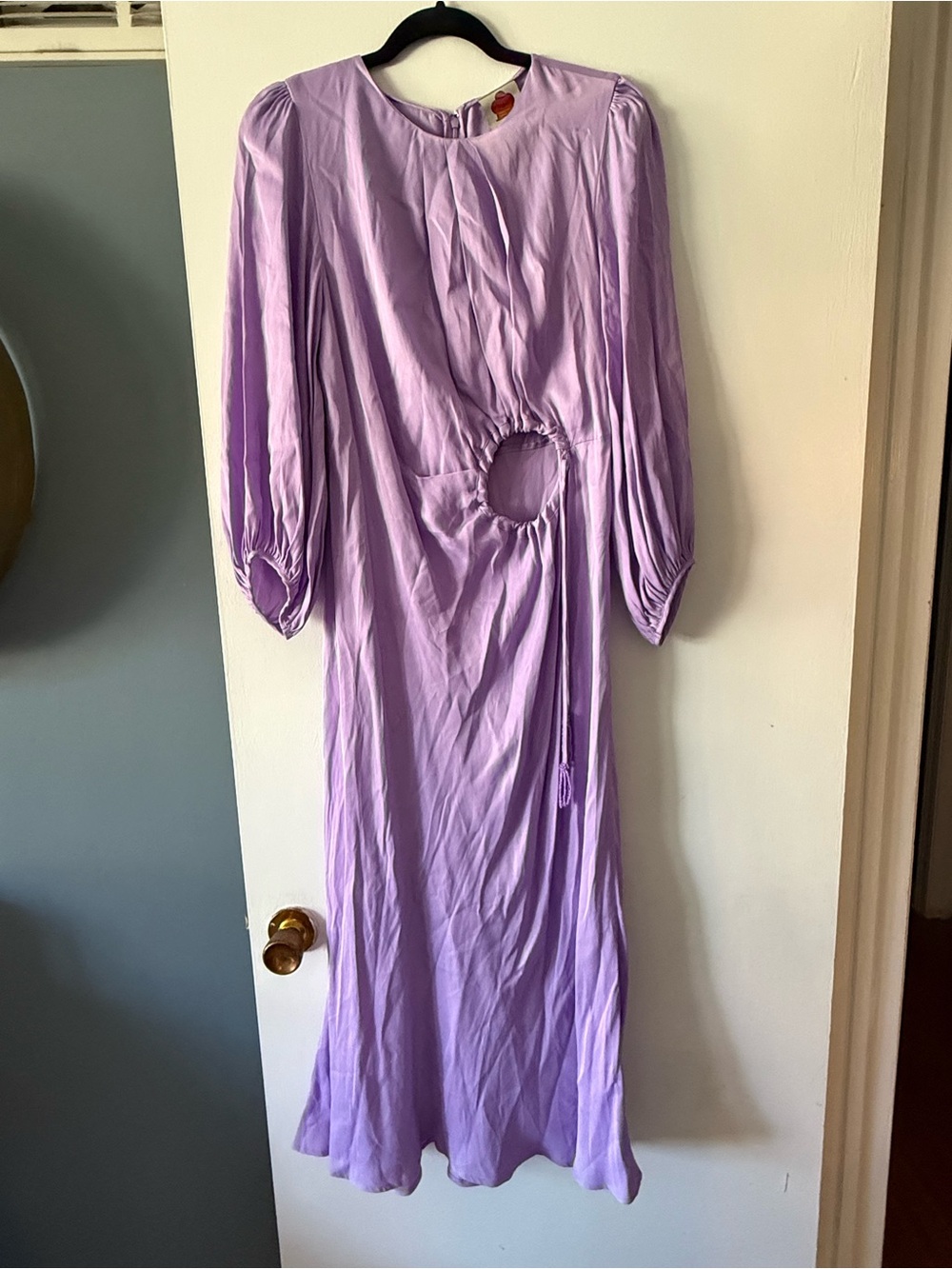FARM Rio Piping Cutout Balloon Sleeve Dress